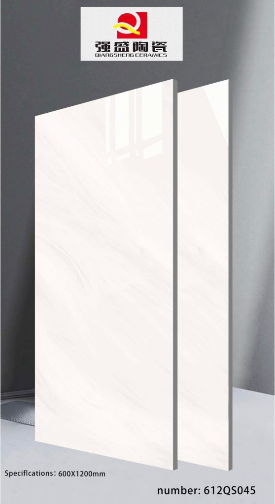 QingSheng Ivory Cream Marble Glossy Tile – 24×38" | 600×1200mm