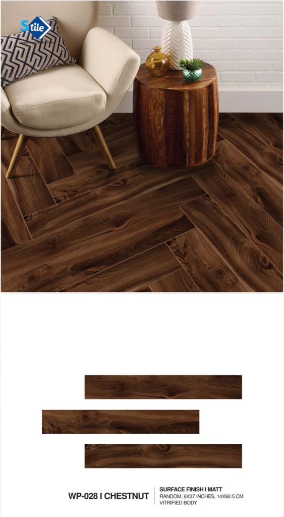Stile Random Wood Grain Matt Tile – 6x37 | 14x92.5 CM | Shabbir Tile