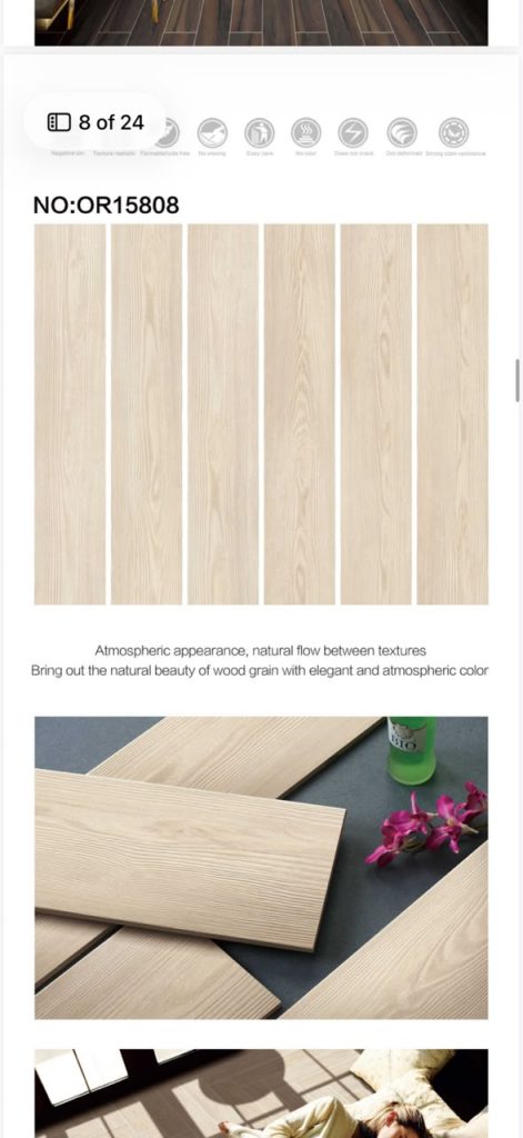 Oreal Ceramics Wood Plank Porcelain Tile 6x32 – Scandinavian Blonde Oak