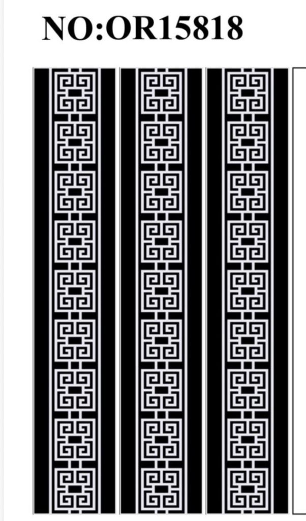 Oreal Ceramics Decorative Border Linear Accent Tile 6x32 – Black & White