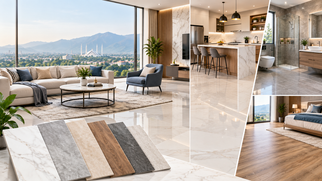 infographics explaining What Are the Best Tiles for Homes in Islamabad?