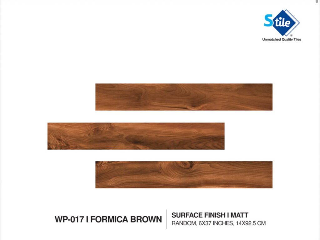 WP-017 Formica Brown | Shabbir Tiles (Stile) | 6 × 37 Inches (14 × 92.5 CM) |