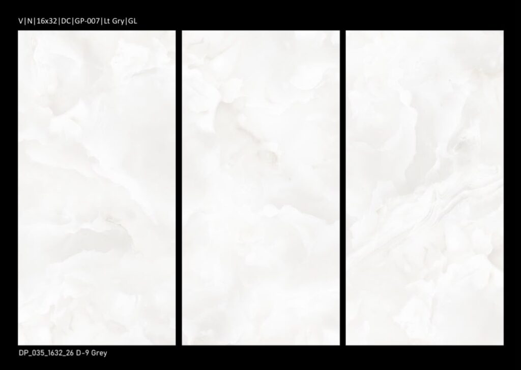 Shabbir Tiles (Stile) GP-007 Light Grey Vintage Glossy Digital Ceramic Tile – 16x32 Inches
