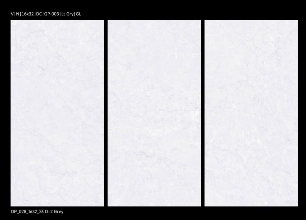 Shabbir Tiles (Stile) GP-003 Light Grey Vintage Glossy Digital Ceramic Tile – 16x32 Inches