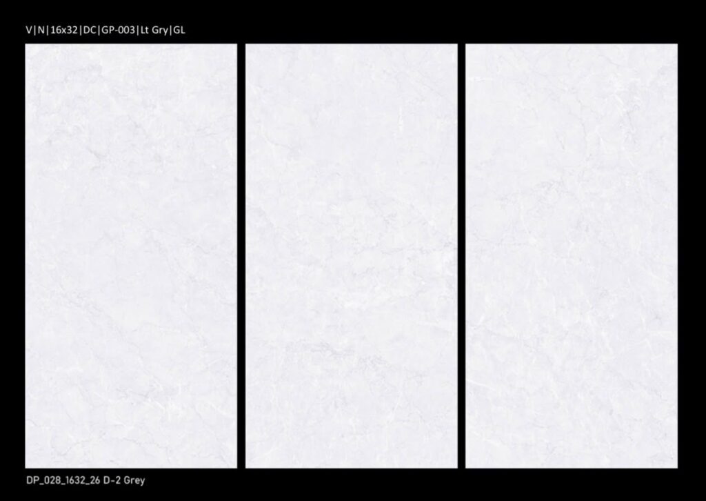 Shabbir Tiles (Stile) GP-003 Light Grey Vintage Glossy Digital Ceramic Tile – 16x32 Inches