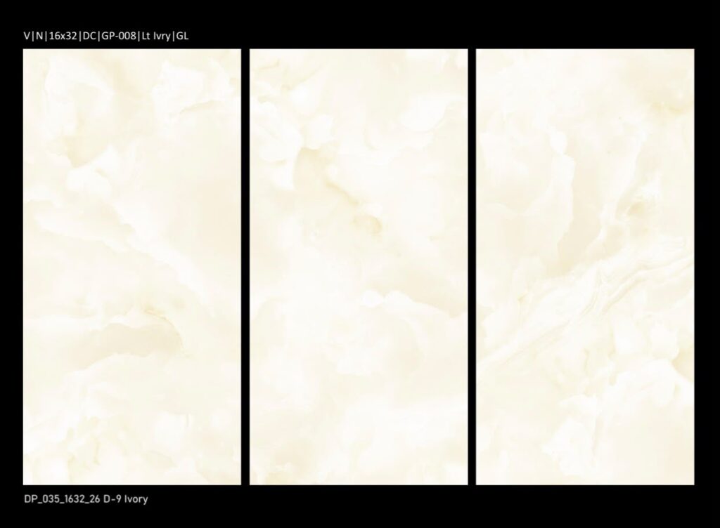 Shabbir Tiles (Stile) GP-008 Light Ivory Vintage Glossy Digital Ceramic Tile – 16x32 Inches