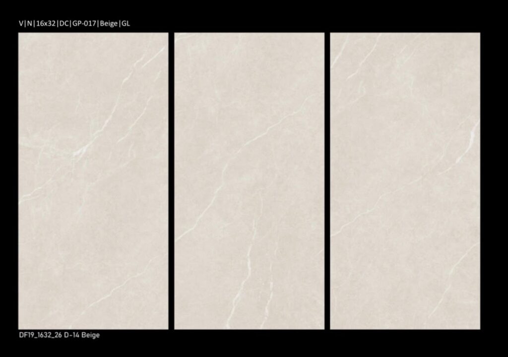 Shabbir Tiles (Stile) V|N Vintage GP-017 Beige Glossy Digital Ceramic Tile – 16x32 Inches