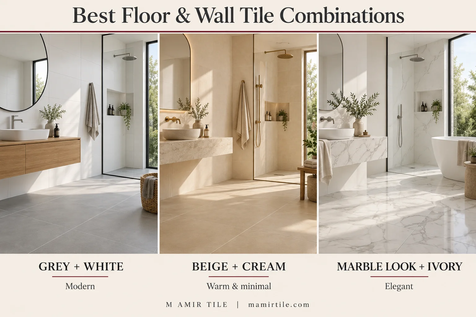 vissual representation of Best Floor and Wall Tile Combinations