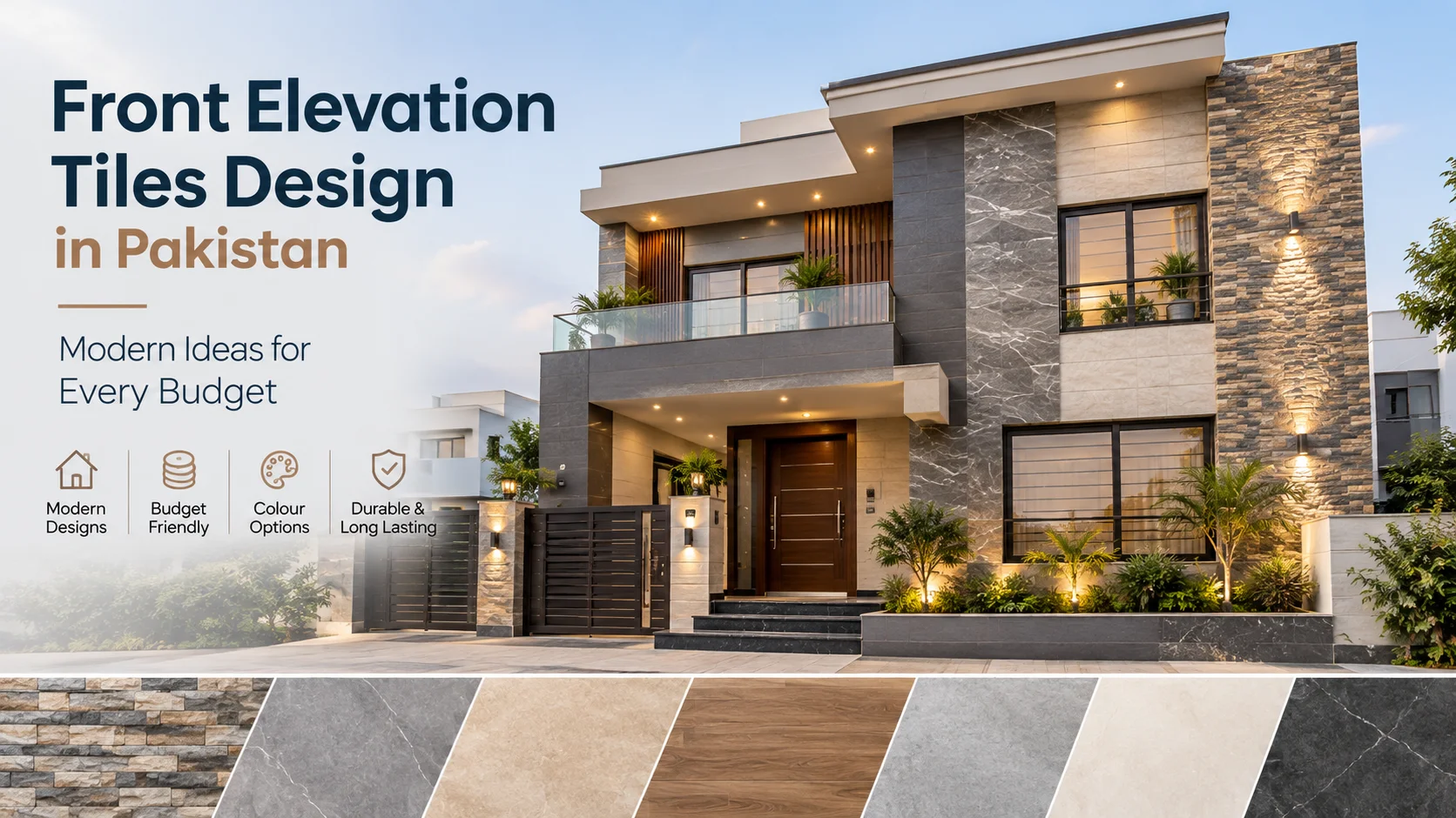 Front Elevation Tiles Design in Pakistan