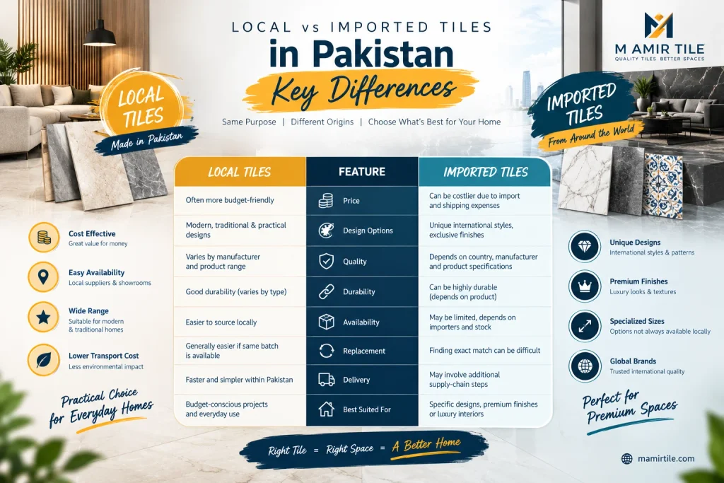 Local vs Imported Tiles in Pakistan: Key Differences