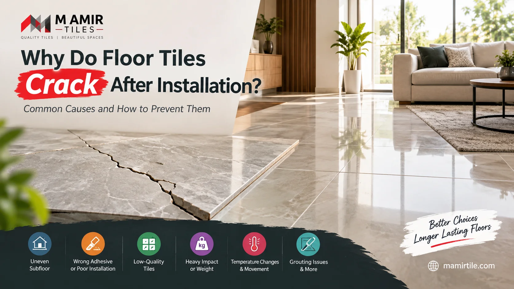 why floor tiles crack